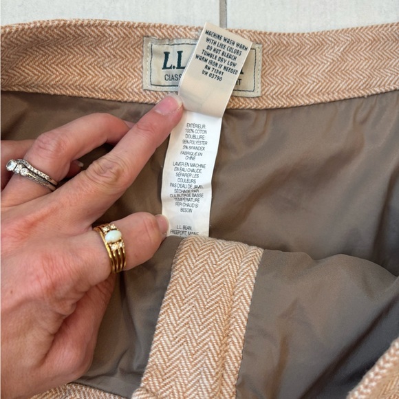 VTG L.L. Bean Classic Fit Straight 100% Cotton Womens Herringbone Skirt Sz 18 - Picture 4 of 6